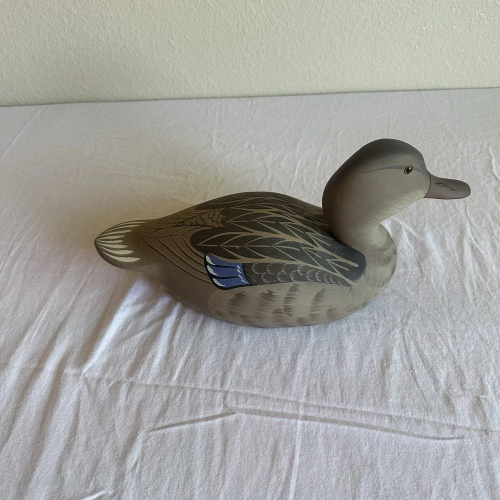 Vintage Hornick Bros Stoney Point Widgeon Duck Decoy Signed Raymond Hornick 1981